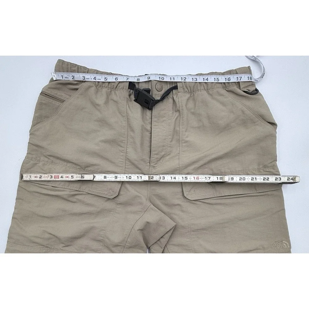 The North Face Size XL Khaki Convertible Pants‎ Zip Off & Red Plaid Shirt Outfit